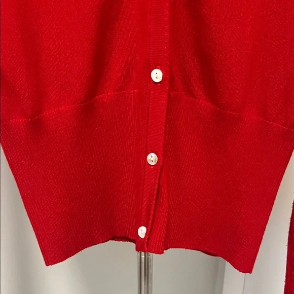 Women's Vibrant Red Cardigan - Picture 5 of 9